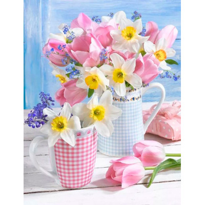 Картина за номерами "Нарциси і тюльпани" тм Лавка Чудес 40 x 50 см у коробц LC40050 Картина за номерами "Нарциси і тюльпани" тм Лавка Чудес 40 x 50 см у коробц LC40050