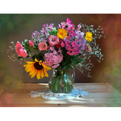 Картина за номерами квіти "Витончений букет" ТМ Лавка Чудес 40 x 50 см LC40057