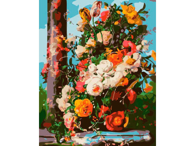 Картина за номерами квіти "Пишний букет" тм Лавка Чудес 40 x 50 см в коробк LC40128
