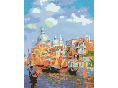 Картина за номерами "Сонячна Венеція" тм Лявка Чудес 40 x 50 см у коробці LC30093