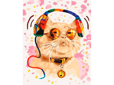 Картина за номерами "Кіт меломан" LC20023