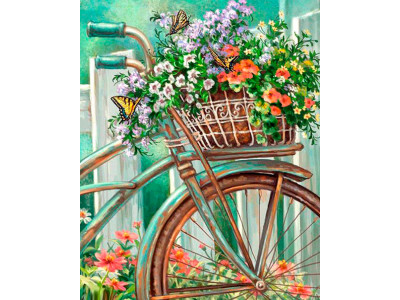 Картина за номерами "Кошик квітів на велосипеді" LC40096