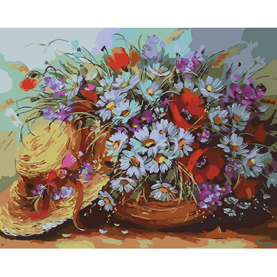 Картина за номерами квіти "Польові квіти" LC40103 Картина за номерами квіти "Польові квіти" LC40103