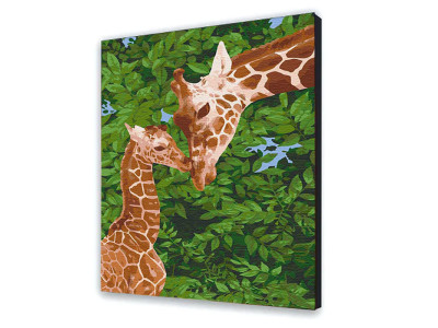 Картина за номерами "Жирафеня з мамою" 40*50 см 11637-AC