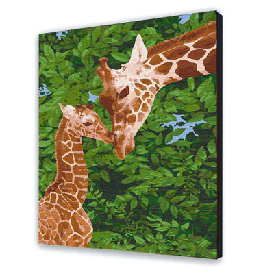 Картина за номерами "Жирафеня з мамою" 40*50 см 11637-AC