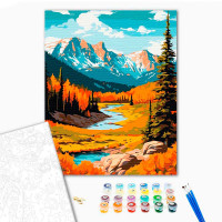 Картина за номерами "Осінь в горах" ArtCraft 40*50 см 11043-AC