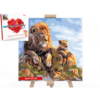 Креативна творчість "Картина за номерами на полотні "Сімба" 40см*40см(10) KpN-02-06