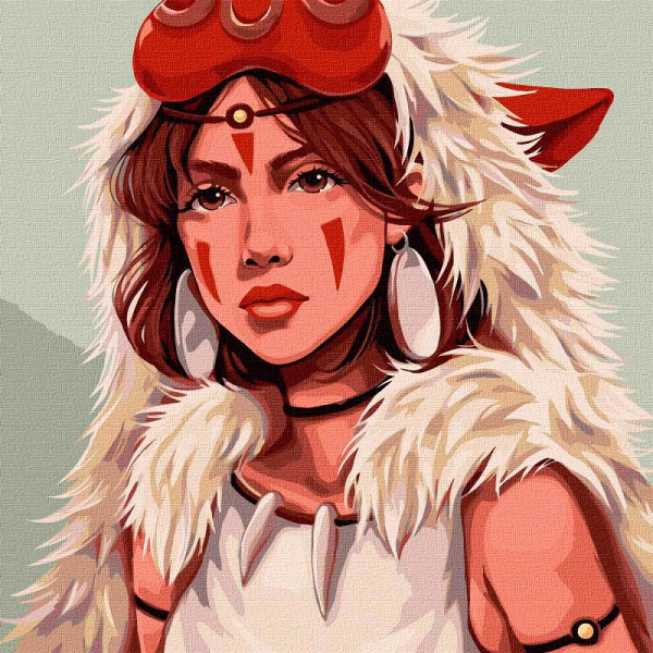 Картина за номерами "Принцеса Мононоке" 40*40 КН 4892