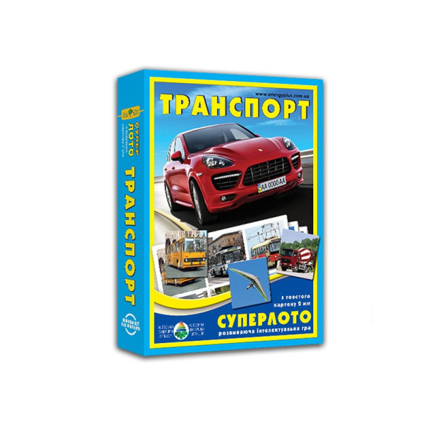 Настільна гра супер ЛОТО "Транспорт" 81978 36 карток Настільна гра супер ЛОТО "Транспорт" 81978 36 карток