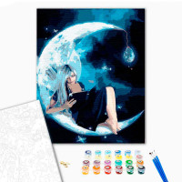 Картина за номерами Усамітнення на місяці Strateg 30х40 см SS-6501