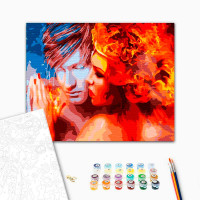 Картина за номерами Лід та полумя Strateg 40х50 см GS189