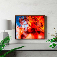 Картина за номерами Лід та полумя Strateg 40х50 см GS189