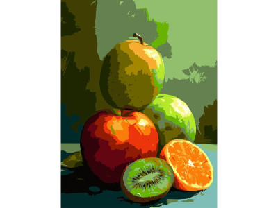 Картина за номерами Strateg Соковиті фрукти 30Х40 см SS-1268