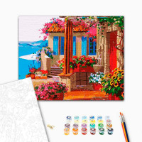 Картина за номерами "Райський дворик" тм Лавка Чудес 40 x 50 см у коробці LC30111