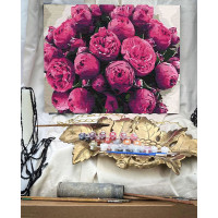 Картина за номерами з лаком ArtCraft квіти "Загадкові півонії" 40х50 см 13102-AC