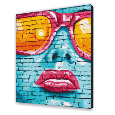 Картина за номерами з лаком ArtCraft "Street art girl" 40*50 см 10248-AC