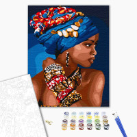 Картина за номерами "African woman" 30*40 см 10369-NN Картина за номерами "African woman" 30*40 см 10369-NN
