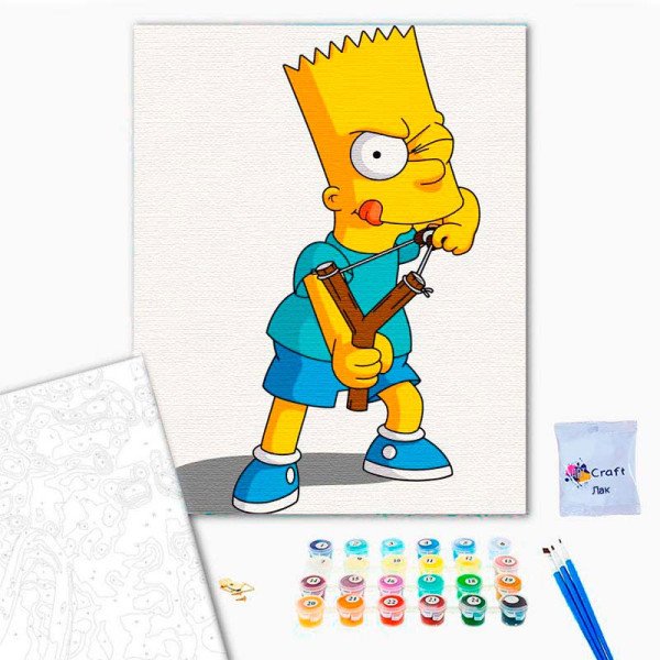 Картина за номерами "Барт розбишака" 40*50 см без підрамника 16049-ACNF