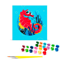 Картина за номерами "Морський коник" 30*30 см @ 15037-AC