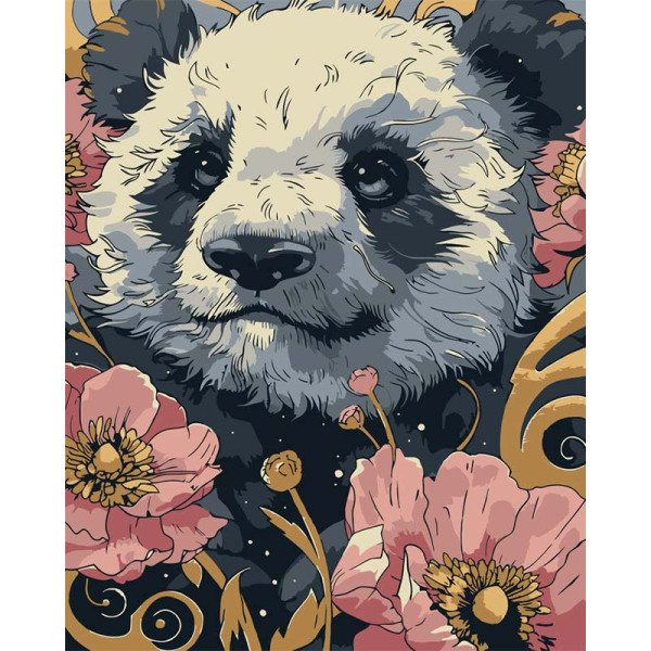 Картина за номерами Art Craft "Квіткова пандочка" 40*50 см 11697-AC
