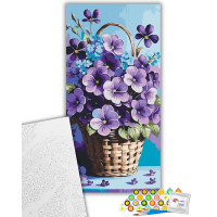 Картина за номерами ArtCraft "Фіалки в кошику" 40x80 см 13089-AC