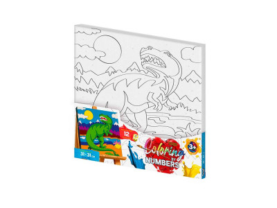 Картина за номерами Danko Toys "Динозавр" 31x31см CBN-01-10