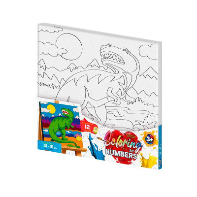 Картина за номерами Danko Toys "Динозавр" 31x31см CBN-01-10