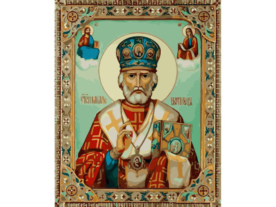 Картина за номерами Святитель Миколай Чудотворець Strateg 30х40 см SS-6522