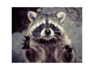 Картина за номерами Єнот Strateg 40х50 см GS922