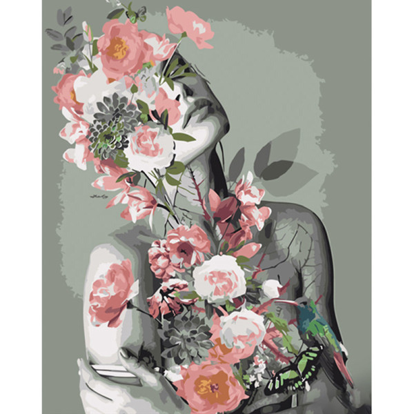 Картина по номерах Квітуча ніжність Strateg 40х50 см GS1307