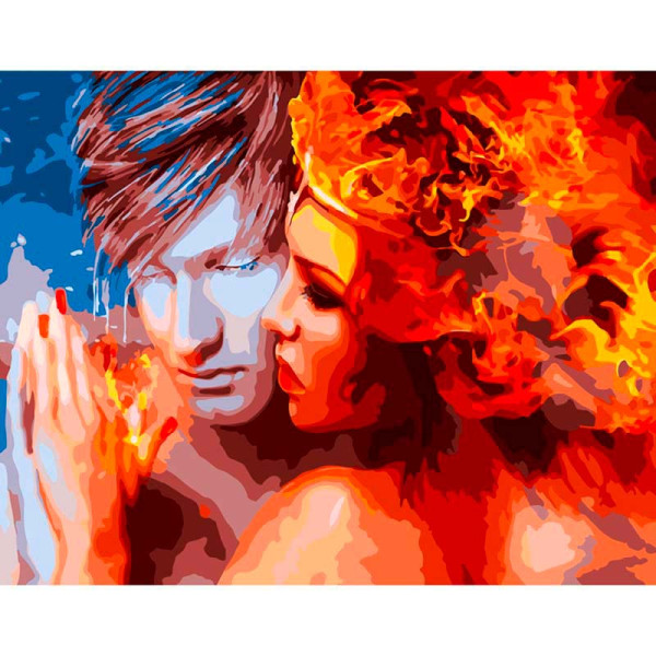 Картина за номерами Лід та полумя Strateg 40х50 см GS189