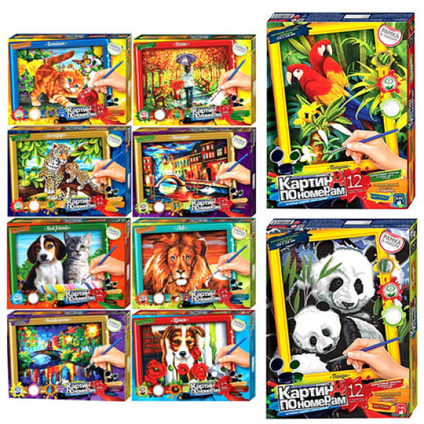 Набір для розпису на полотні Картина за номерами дитяча великий KN-01-01 02 03 ...10