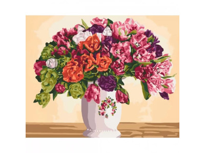 Картина за номерами "Пишні тюльпани" 40х50 см KHO3075