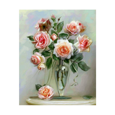 Картина за номерами Трепетні троянди 40*50 КНО2034 Картина за номерами Трепетні троянди 40*50 КНО2034