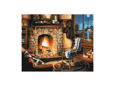 Картина за номерами Біля каміна 40*50 КНО2236