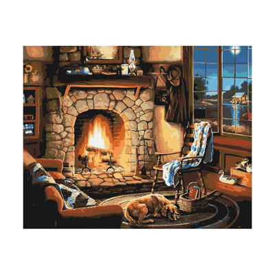 Картина за номерами Біля каміна 40*50 КНО2236