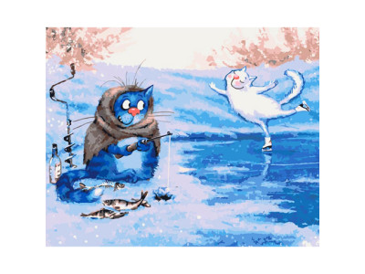 Картина за номерами Зимова рибалка 40 * 50 КНО4084