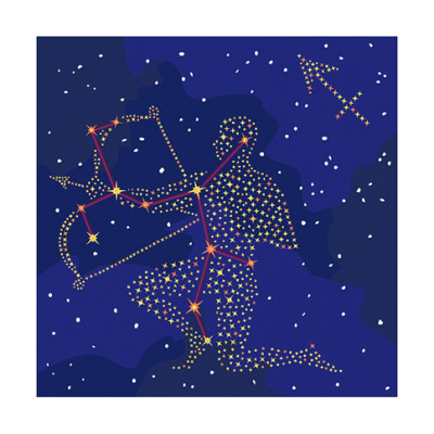 Картина за номерами Фарба "Металік" Знак Зодіаку Стрілець 50*50 см КН9511