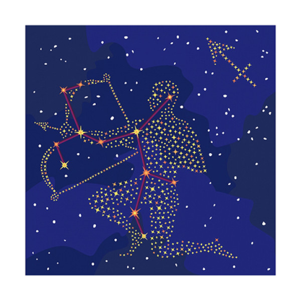 Картина за номерами Фарба "Металік" Знак Зодіаку Стрілець 50*50 см КН9511