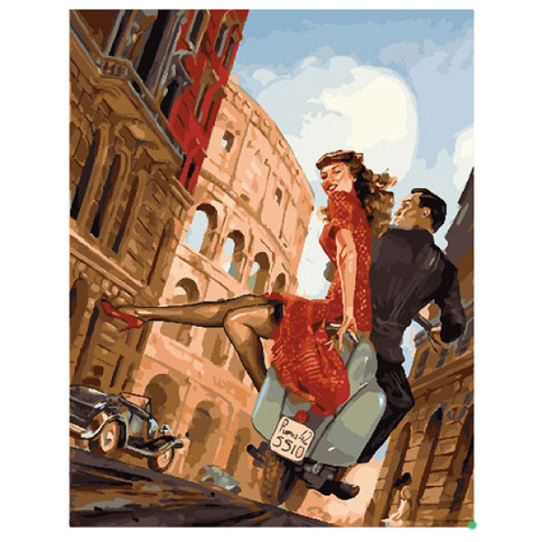 Картина за номерами Втеча закоханих у Римі 40*50 см GX25182