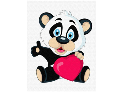 Картина за номерами "Панда з серцем" MEX6360