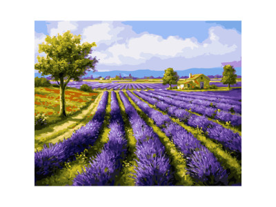 Картина за номерами "Лавандові поля" GX8998