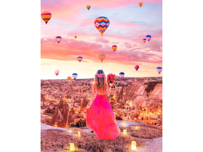 Картина за номерами "Вечірня Каппадокія" тм Лавка Чудес 40 x 50 см LC10031