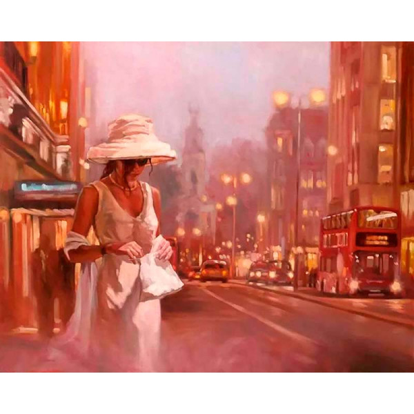 Картина за номерами "Загадкова незнайомка" тм Крамниця Чудес 40 x 50 см у к LC10106