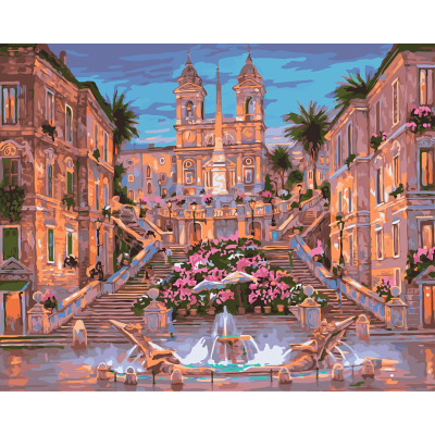 Картина за номерами "Іспанські сходи" тм Лавка Чудес 40 x 50 см LC30061 Картина за номерами "Іспанські сходи" тм Лавка Чудес 40 x 50 см LC30061