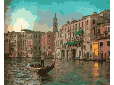 Картина за номерами "Гранд-канал Венеція" тм Лавка Чудес 40 x 50 см у короб LC30068