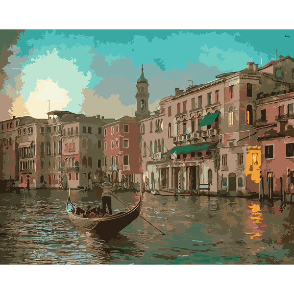 Картина за номерами "Гранд-канал Венеція" тм Лавка Чудес 40 x 50 см у короб LC30068