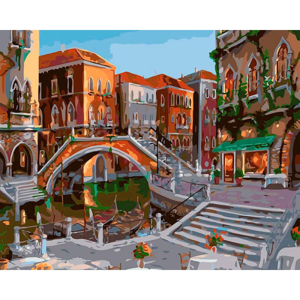 Картина за номерами "Розсвіт у Венеції" Тм Лавка Чудес 40 x 50 см у коробці LC30078