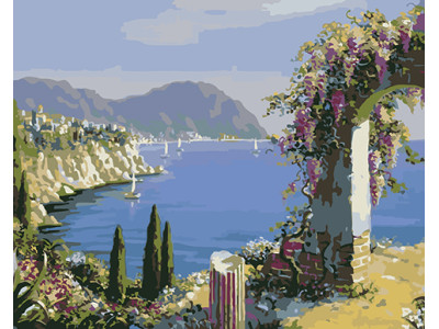Картина за номерами "Сонячна тераса на Капрі" тм Лавка Чудес 40 x 50 см LC30114