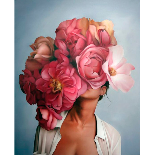 Картина за номерами "Дівчина-квітка" LC10070